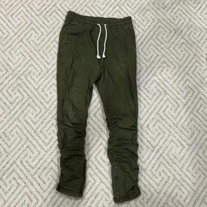 H&M Men's Bottom zip drawstring Joggers Pants-size 30